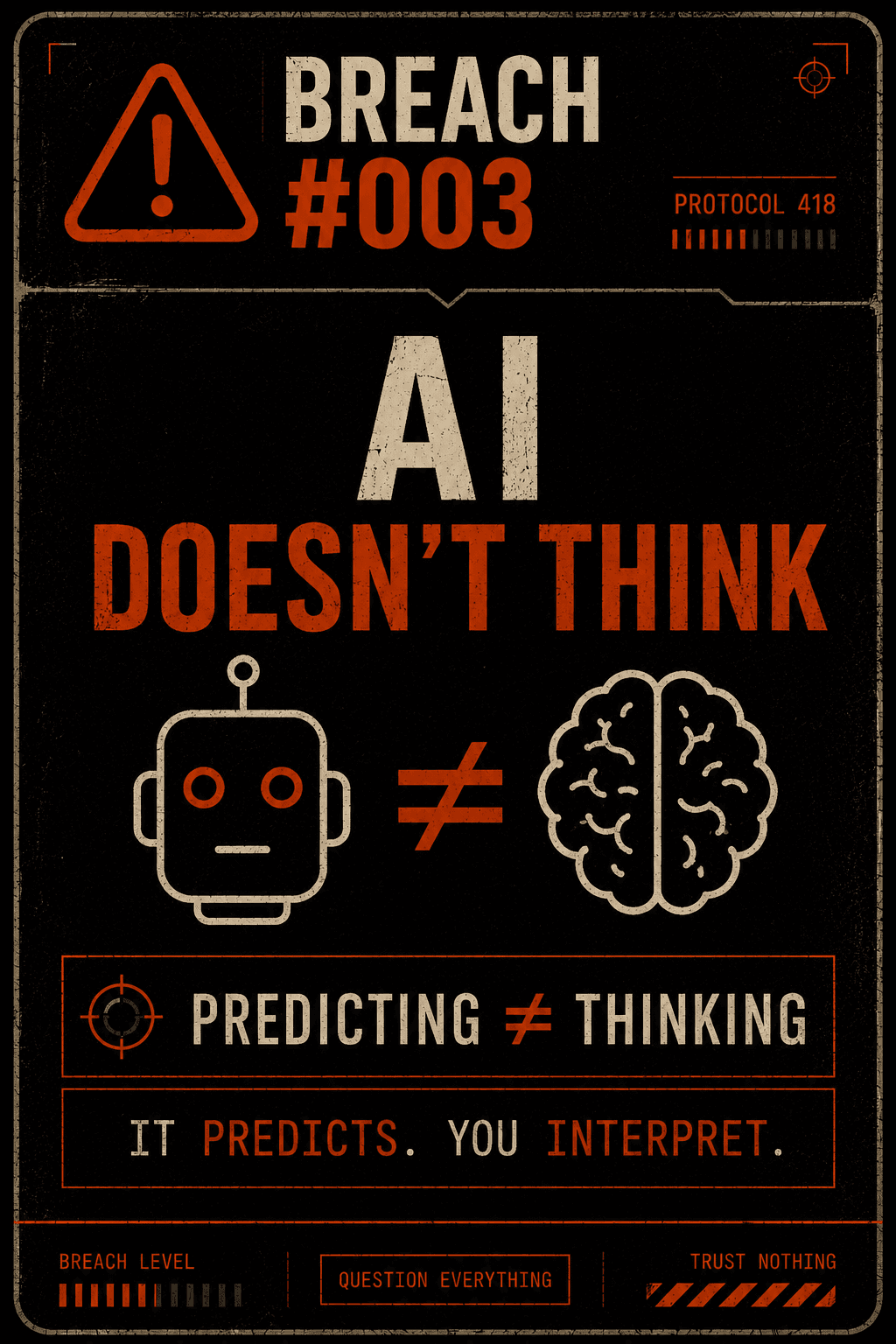 Aviso de la breach 003: PREDICTING ≠ THINKING