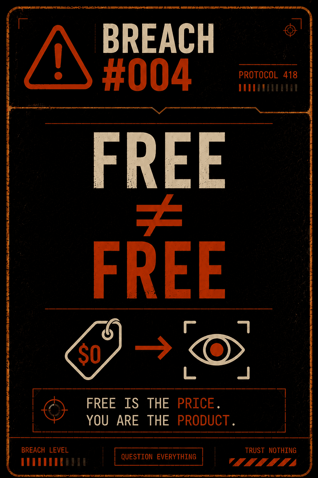 Aviso de la breach 004: FREE IS EXPENSIVE